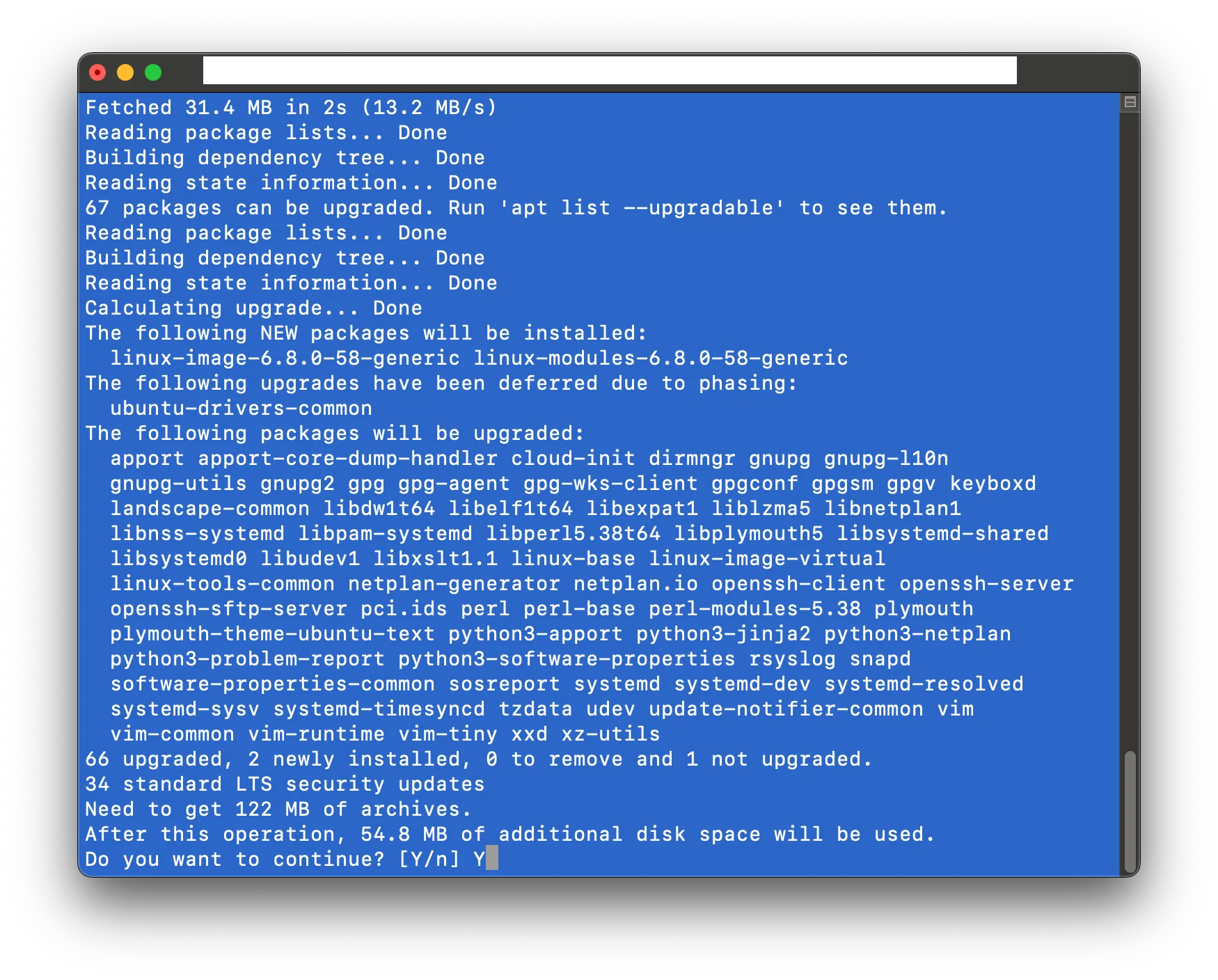 Cloud Instance Upgrade Screenshot