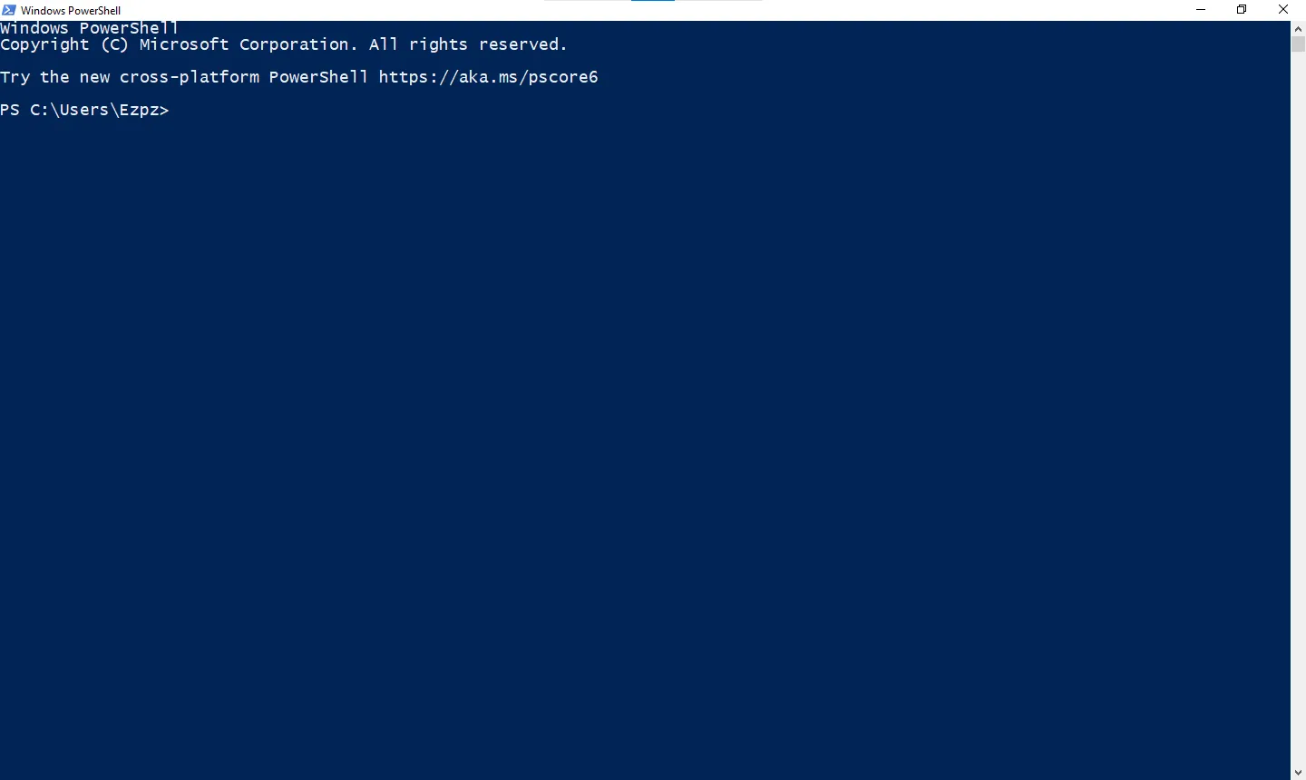 Windows Install PowerShell Screenshot