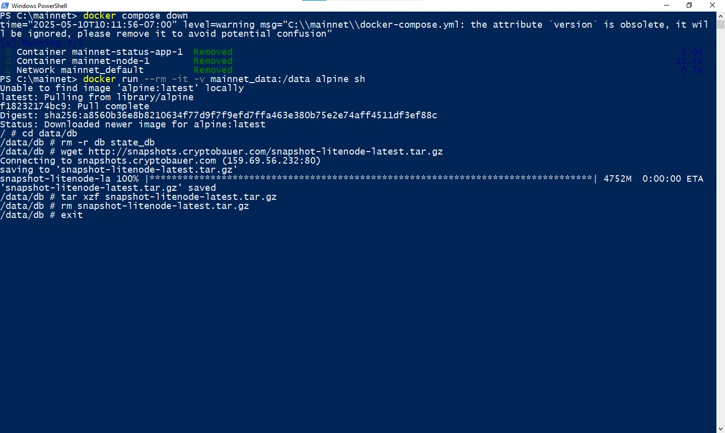 Windows Install Snapshot Screenshot