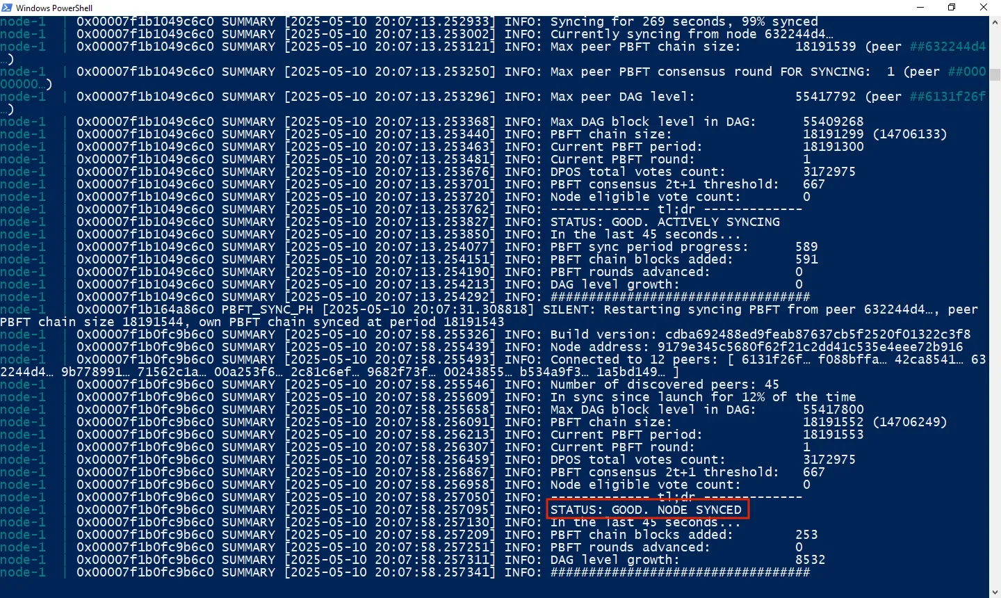 Windows Synced Node Screenshot