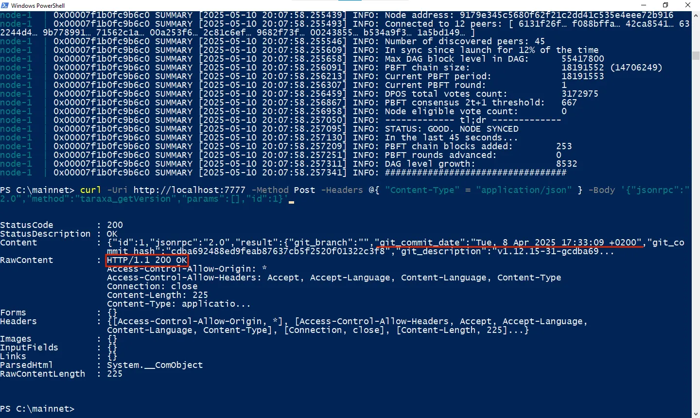 Cloud Instance Validate RPC Screenshot